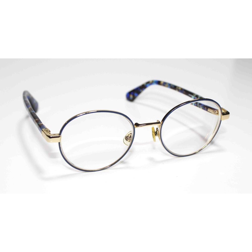 Kate Spade Blue Gold Round Glasses Tortoise Marciann LKS 49 19 12 140 Prescript